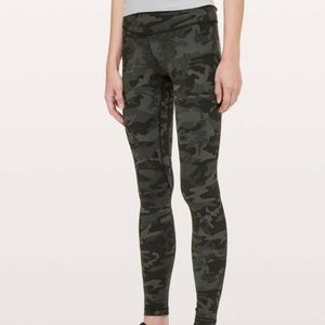 Lululemon Align Crop 21" Leggings Crops Incognito Camo Multi Gator Green Nulu 4